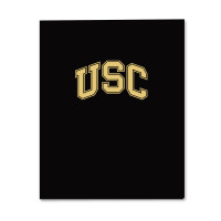USC Trojans Black Glossy USC Arch Folder